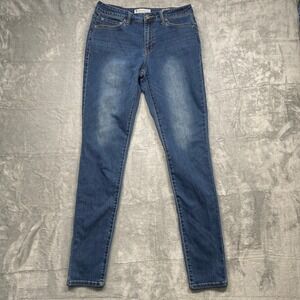 American Tall Sarah Mid Rise Skinny Jeans Women 30/35 Blue Stretch
